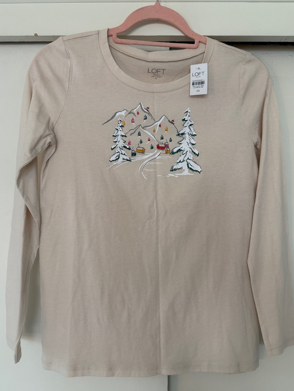 NWT THE LOFT OUTLET WOMEN’S LONG SLEEVE WINTER SHIRT 100% cotton SIZE XS